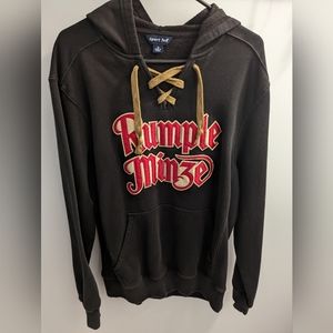 OLD SCHOOL RUMPLE MINZE Hooded Sweatshirt  men size M Navy Blue